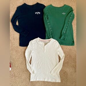 Billabong boys bundle of 3 long sleeve t-shirts 12